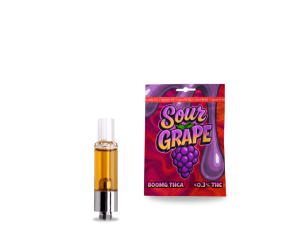 Cartridge THCA 1g Full Glass 800mg – Sour Grape