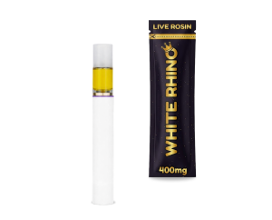 Vape THCA 0.5g Full Glass 400mg – White Rhino Live Rosin