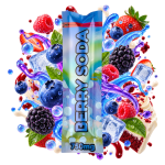 Emballage de vape Berry Soda Delta Lab 750 mg au profil fruits rouges, fruits noirs et notes fraîches
