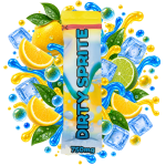 Emballage de vape Dirty Sprite Delta Lab au profil citron, citron vert et notes fraîches