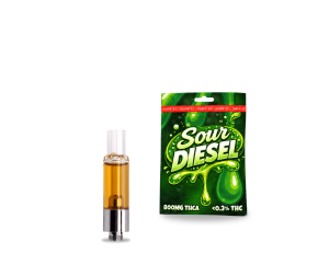 Cartridge THCA 1g Full Glass 800mg – Sour Diesel