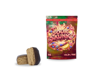 Hash THCA Sour Skunk – 30,00% | Live Rosin Infused Grade AAAA+