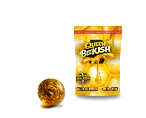 THCA Hash Rosin Queen Bee Kush – 97.6% THCA | Extrait naturellement