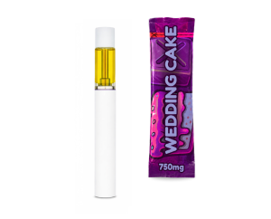 Vape THCA 1g Full Glass 750mg – Wedding Cake Distillate x Live Resin