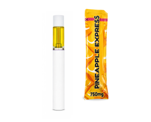 Vape THCA 1g Full Glass 750mg – PineApple Express Distillate x Live Resin