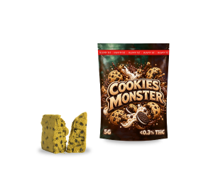 Hash THCA Cookies Monster – 38,00% | Live Rosin Infused Grade AAAA+