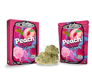 Fleur THCA Peach Cotton Candy – 26,48% | Naturelle, Grade AAAA
