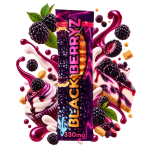 Emballage de vape Blackberry Tartz Delta Lab 330 mg au profil mûre, crémeux et gourmand