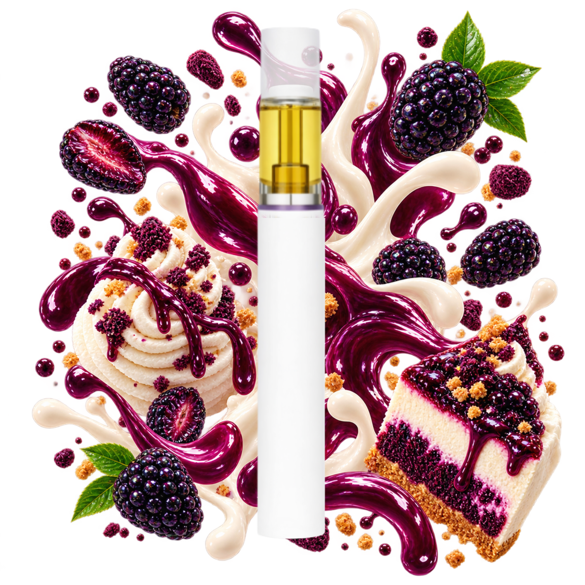 Vape Blackberry Tartz Delta Lab au profil mûre, crémeux et gourmand