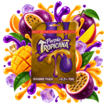 Emballage de cartridge THCA Purple Tropicana Delta Lab au profil agrumes et fruits tropicaux