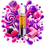 Cartridge THCA Candy Gas Delta Lab au profil bonbons fruités et notes sucrées