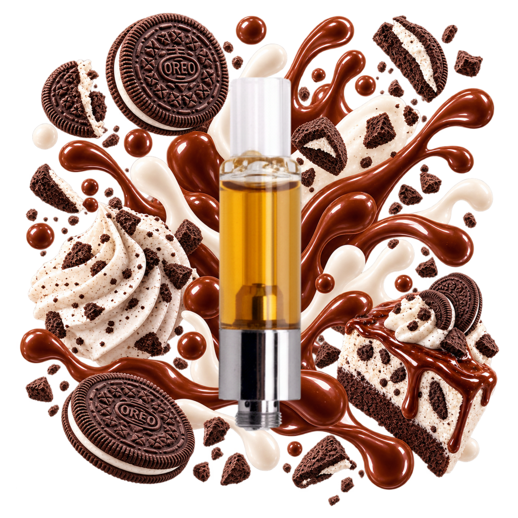 Cartridge THCA Oreo Runtz Delta Lab au profil biscuit chocolaté, crème et cacao