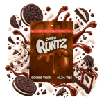 Emballage de cartridge THCA Oreo Runtz Delta Lab au profil biscuit chocolaté et crème