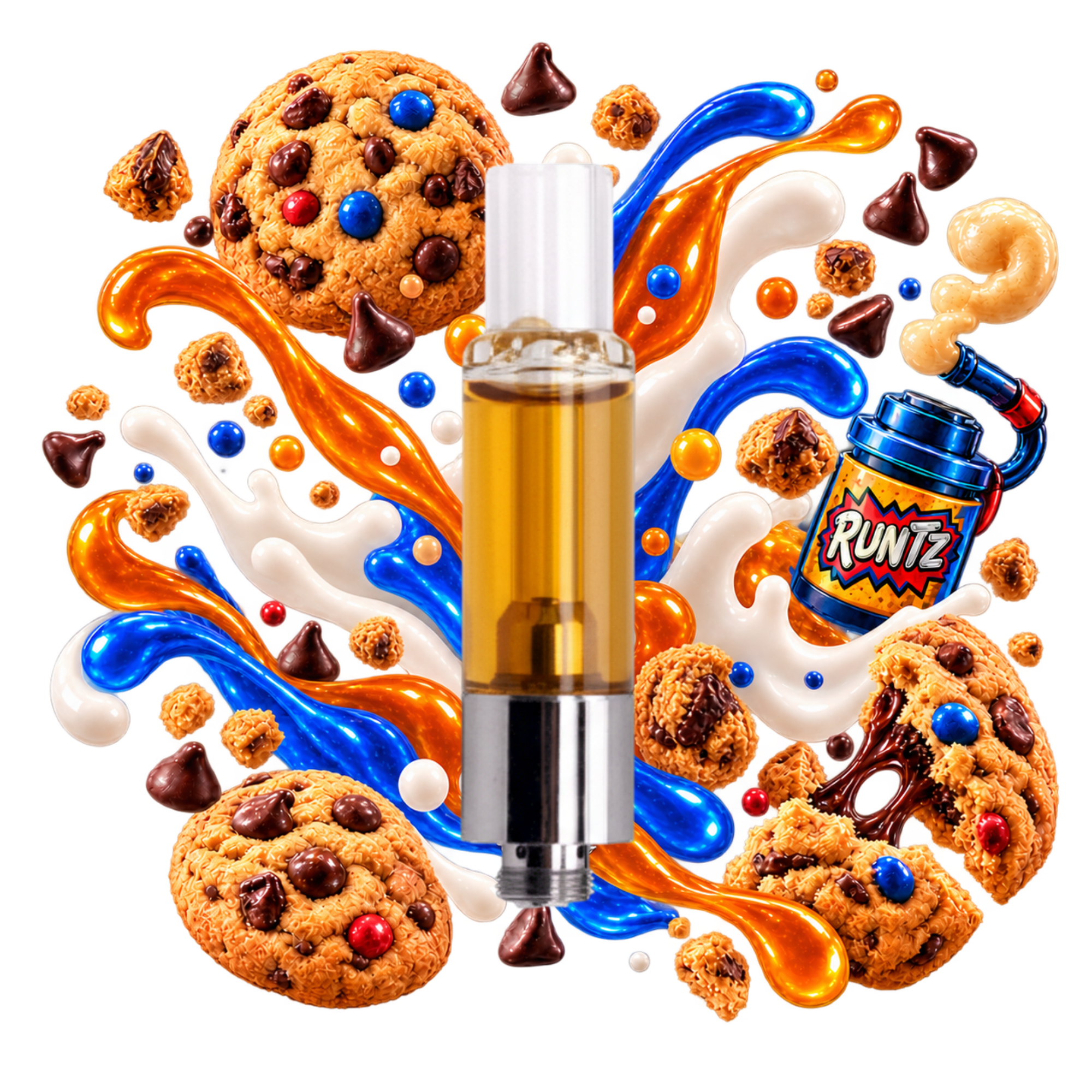 Cartridge Delta-Lab-THC Cookie Runtz Delta Lab au profil cookie, chocolat et notes crémeuses