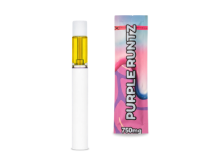 Vape THCA 1g Full Glass 750mg – Purple Runtz Distillate x Live Resin