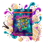 Emballage de cartridge THCA Wedding Cake Delta Lab 800 mg au profil gâteau, vanille et crème