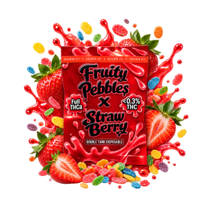 Vape THCA 2g Double Tank Disposable 1500mg – Fruity Pebbles X Strawberry