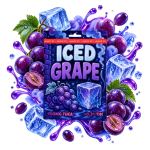 Emballage de cartridge Iced Grape THCA 400 mg Delta Lab au profil raisin et notes glacées