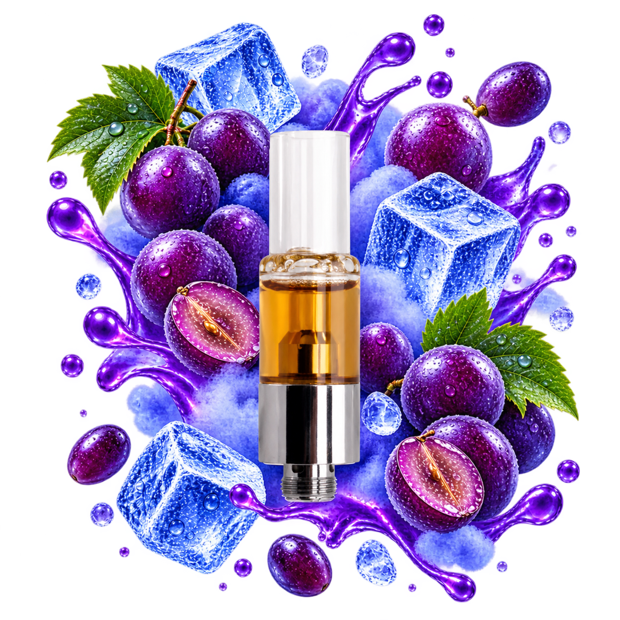 Cartridge Iced Grape THCA Delta Lab au profil raisin et notes glacées