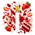Vape Velvet Cake Delta Lab au profil fraise, crème et gâteau