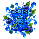 Emballage de gummies THC Blueberry Delta Lab 15 mg au goût myrtille