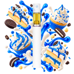 Cartridge THCA Delta Lab au profil gourmand vanille, gâteau et biscuit chocolaté