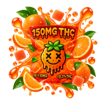 Emballage de gummies THC Orange Delta Lab 15 mg au goût orange